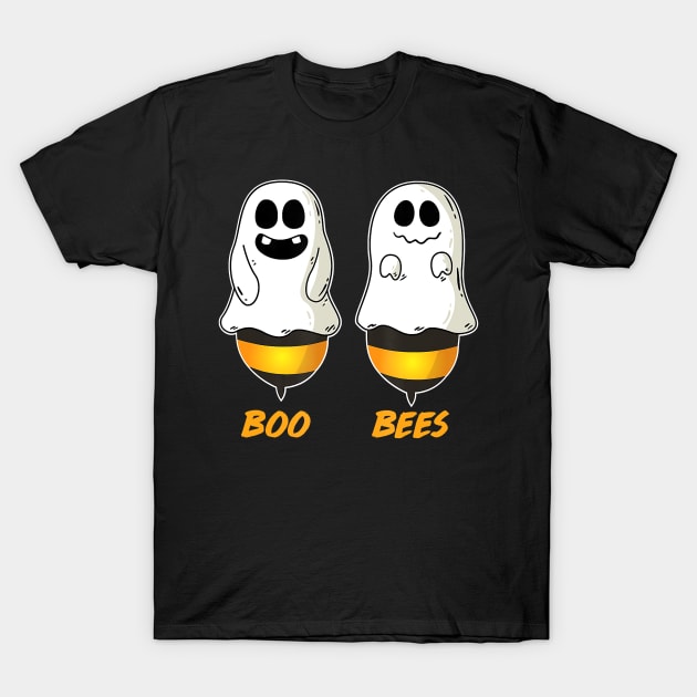 Boo Bees Funny Halloween Matching Couple Her Costume T-Shirt by JaydeMargulies